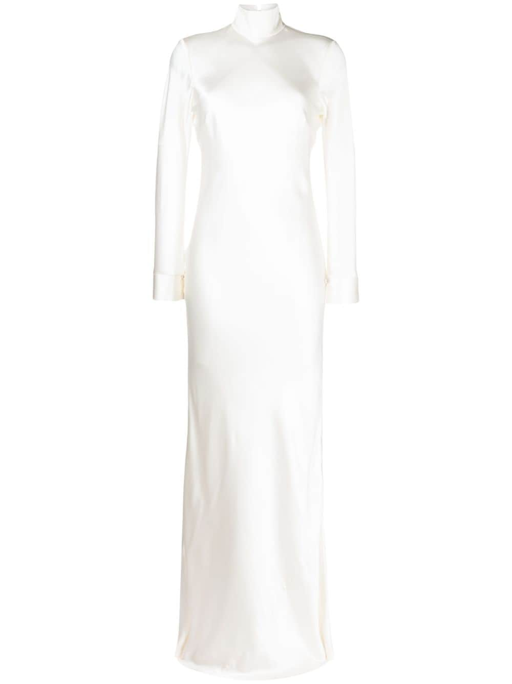 Michelle Mason open-back long-sleeve Gown Dress - Farfetch