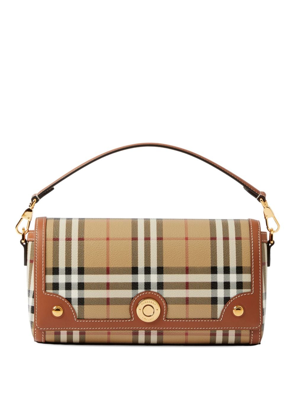 check-pattern top handle bag