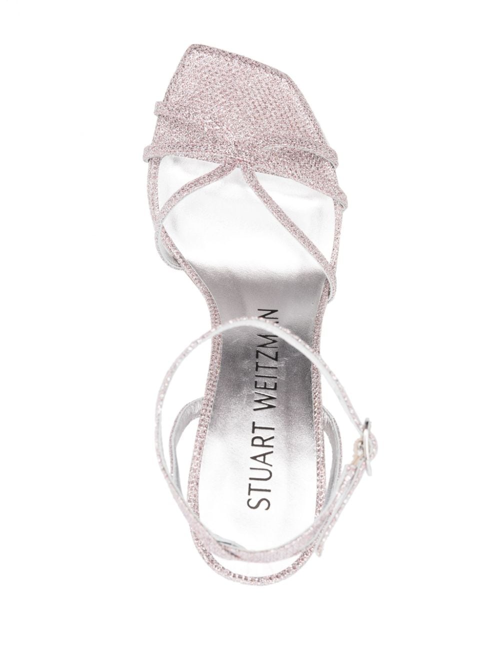 Shop Stuart Weitzman Crossover-strap Buckle-fastening Sandals In Pink