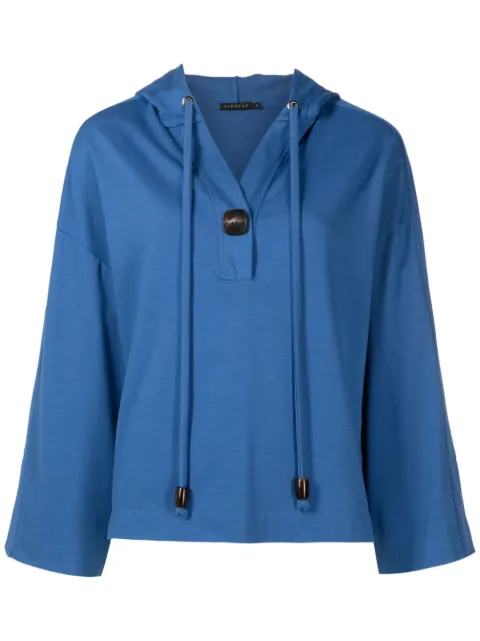 Alcaçuz drawstring-hood button-placket shirt
