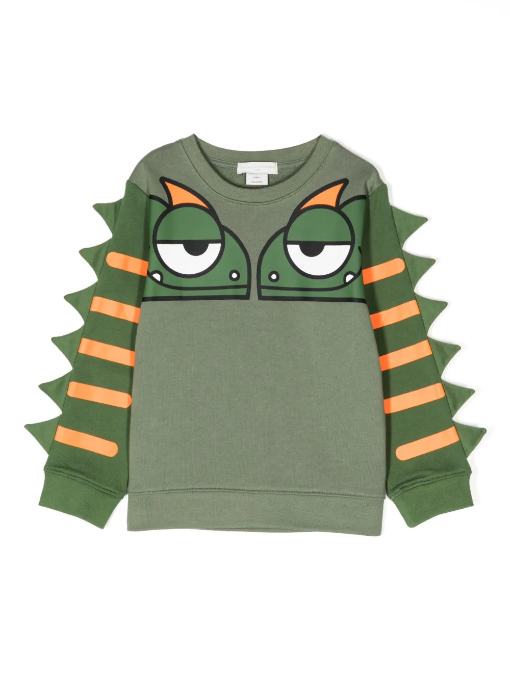Stella Mccartney Kids' Dinossaur-print Detail Sweatshirt In Green