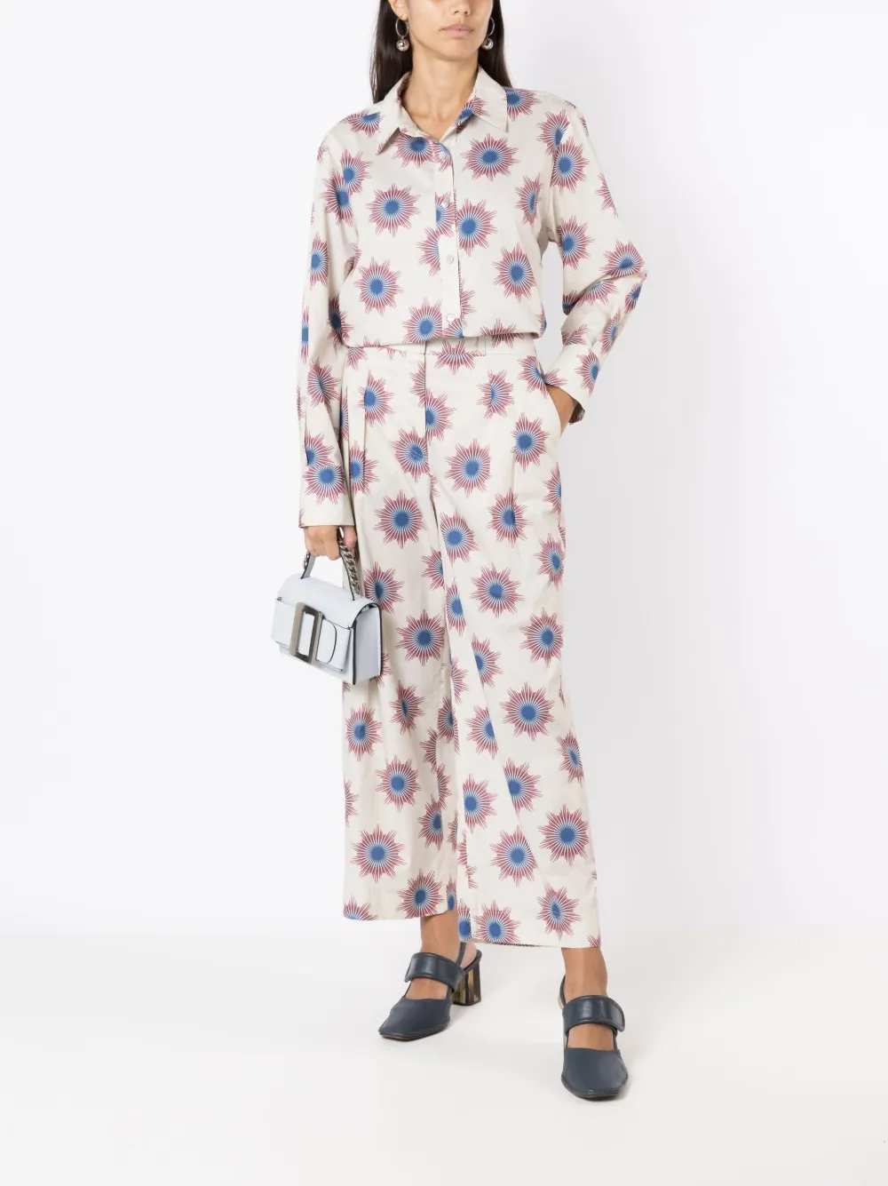 Alcaçuz Blouse met grafische print - Beige