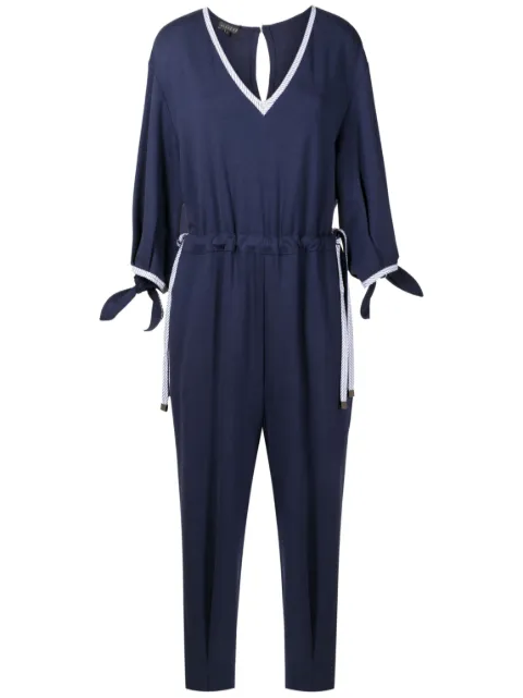 Alcaçuz contrasting-trim drawstring jumpsuit