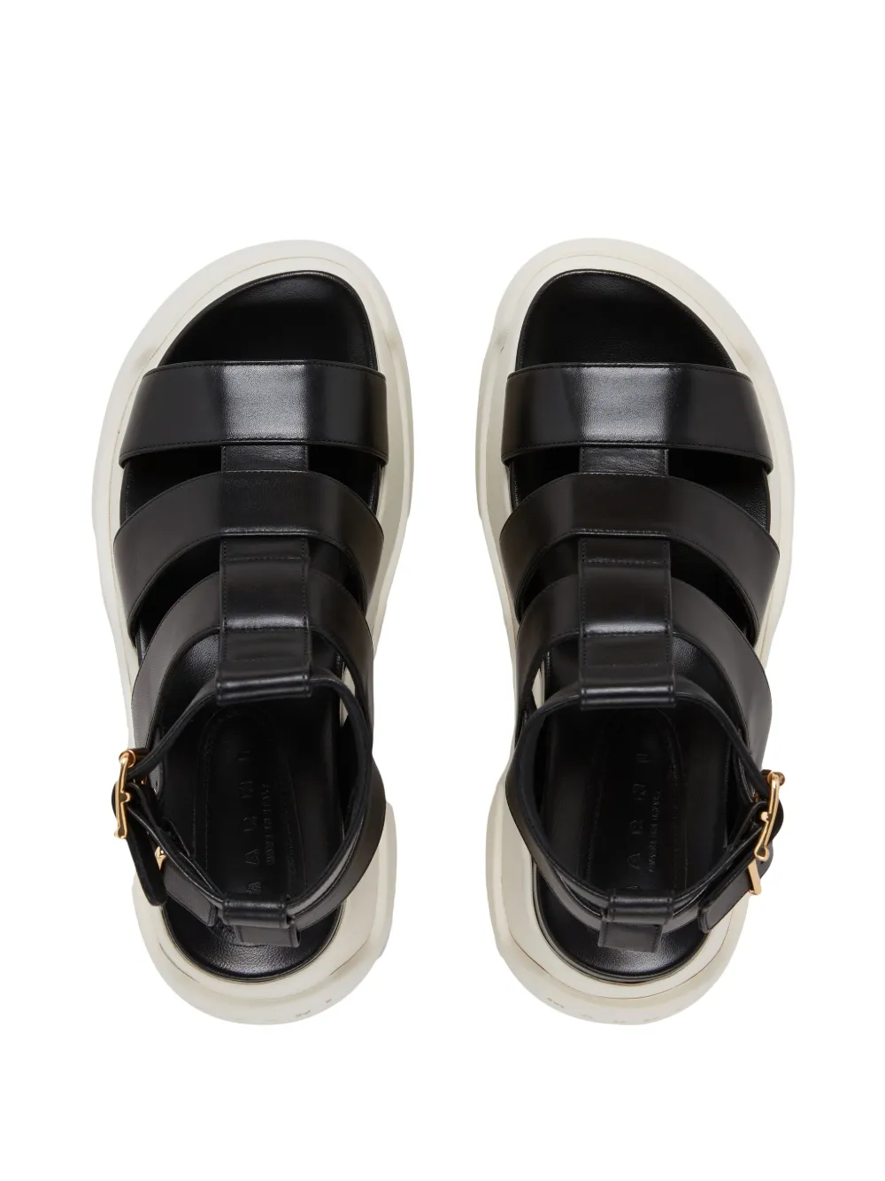 Marni Black Gladiator Platform Sandals In Black