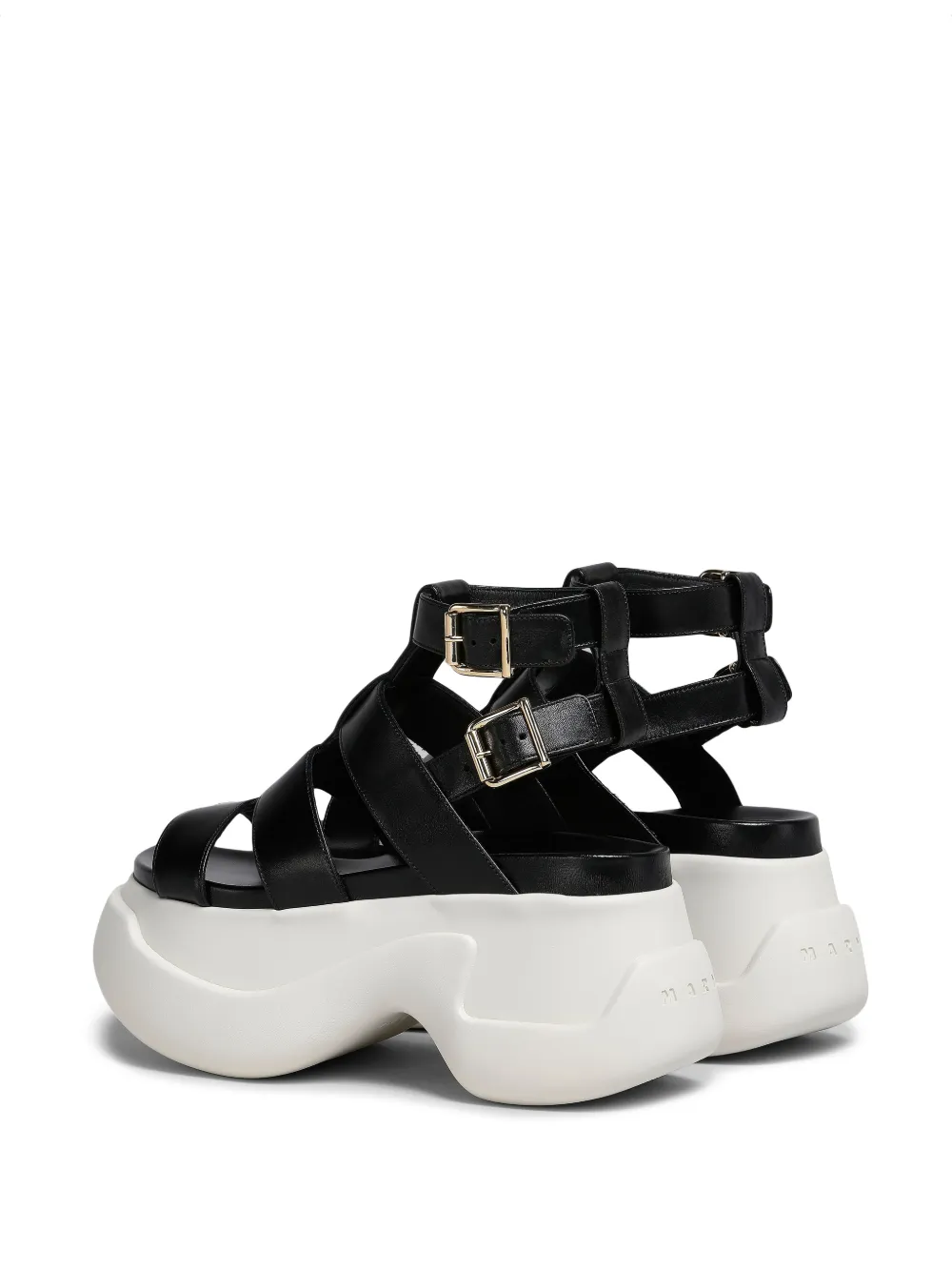 Marni Black Gladiator Platform Sandals In Black