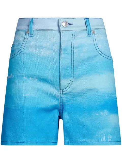 Marni tie-dye high-waist shorts