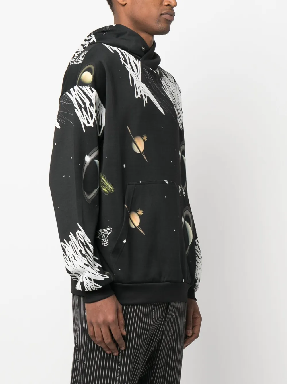 Vivienne Westwood Planets-print Pullover Sweatshirt In Schwarz