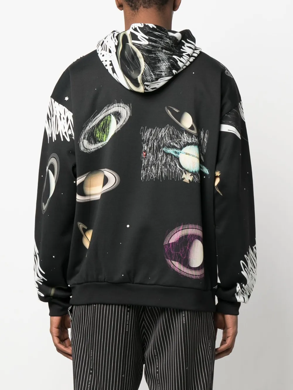 Vivienne Westwood Planets-print Pullover Sweatshirt In Schwarz