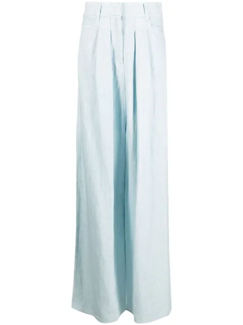 Krizia pantalones con tiro alto