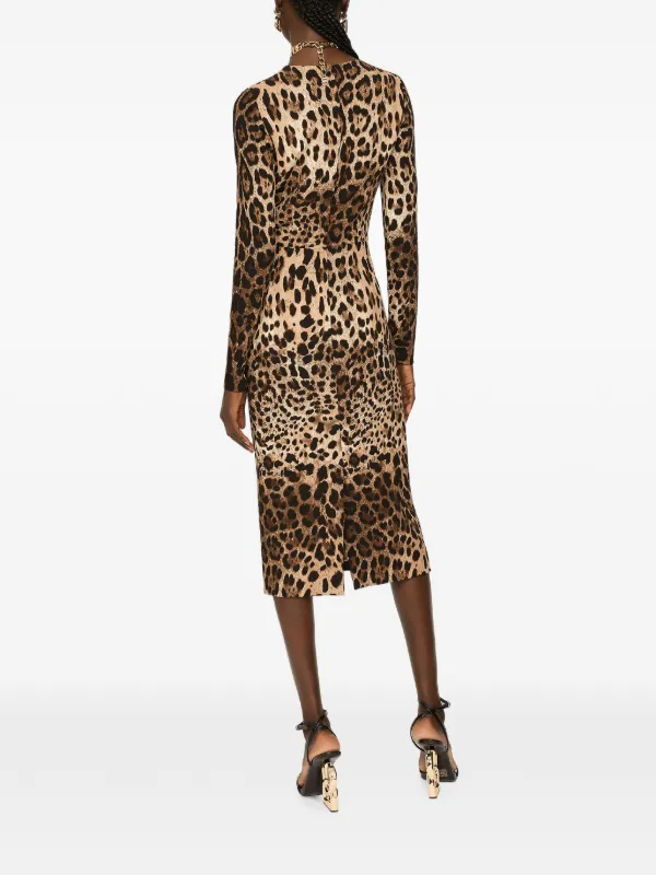 leopard print dress long sleeve Long Sleeve Ruched Bra Detail Maxi Dress In Brown Leopard Print | EGO US