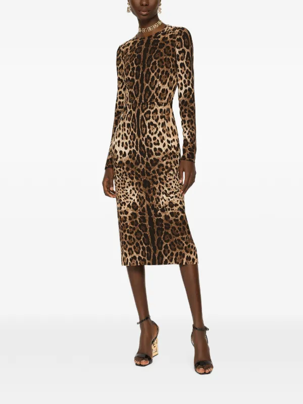 print dress long sleeve Long Sleeve Animal Print Mesh Maxi Dress
