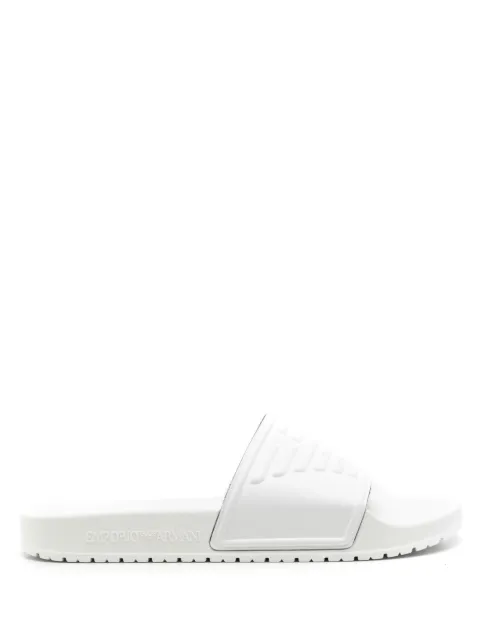 Emporio Armani logo-debossed moulded-footbed slides 