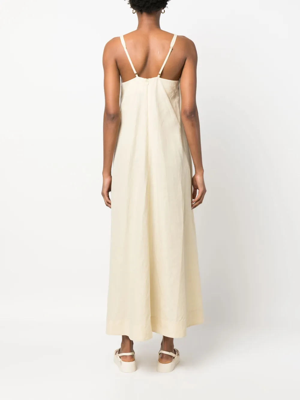 Aeron Sasha Linen-blend Maxi Dress In Neutrals