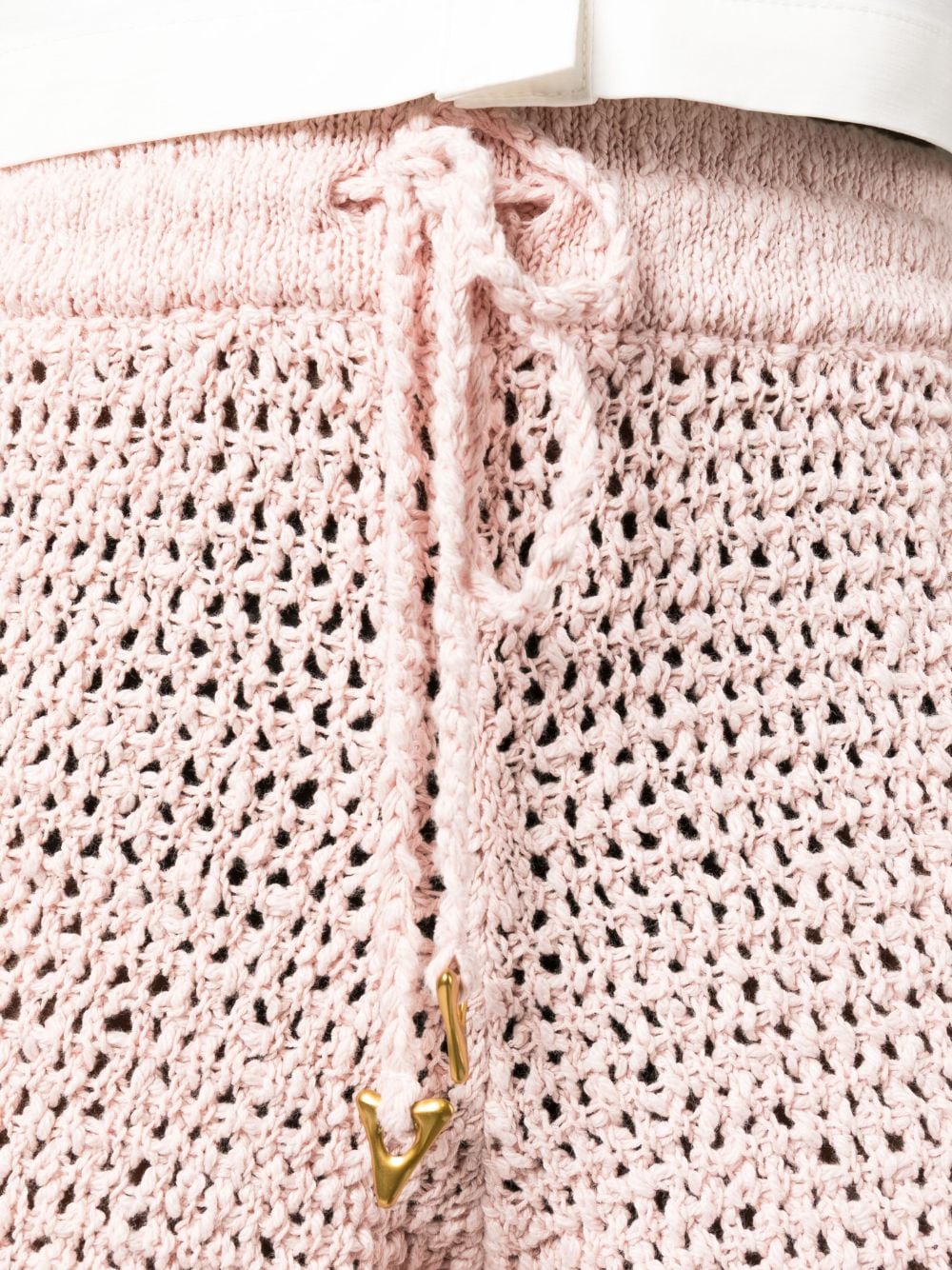 Shop Aeron Knitted Cotton Shorts In Pink