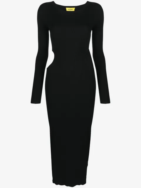AERON cut-out rib-knit maxi dress