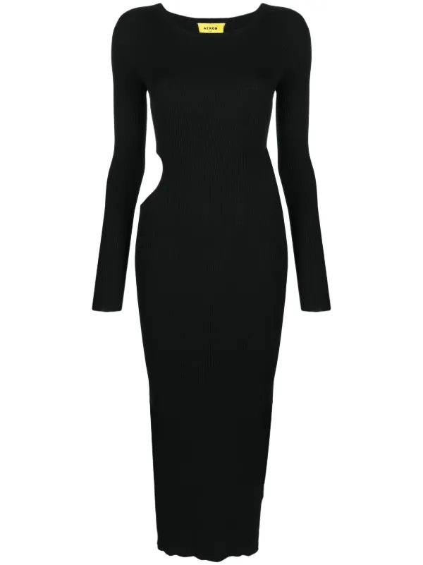 white christmas dresses Stylish RIB CUT OUT MIDI DRESS main image 0
