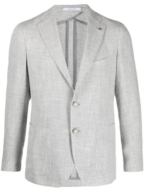 Tagliatore herringbone-pattern single-breasted blazer Men