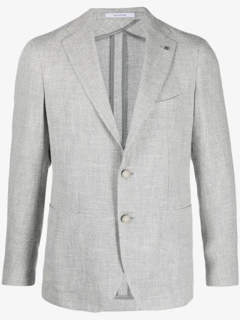 Tagliatore herringbone-pattern single-breasted blazer