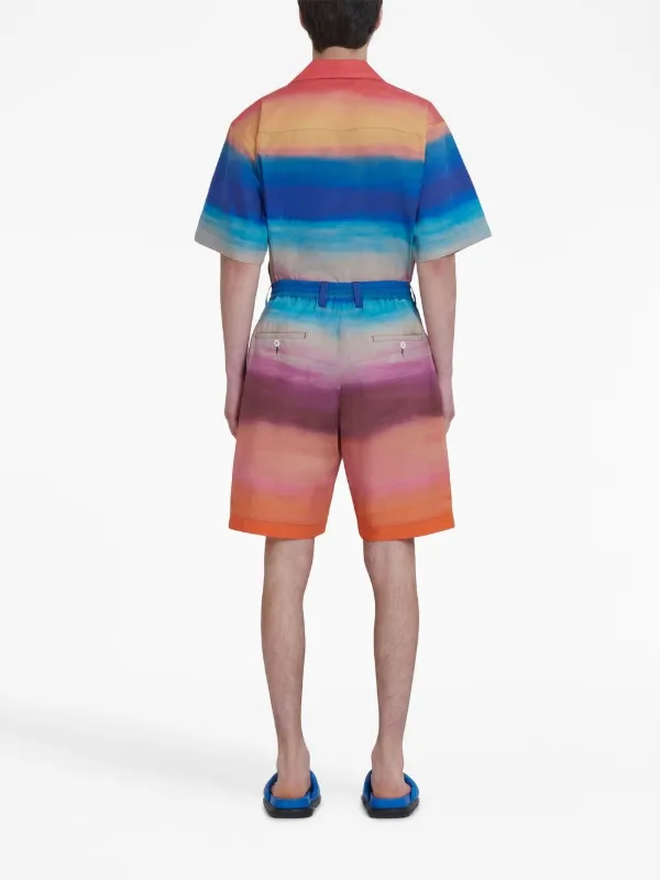 国内発送/送料関税込【Marni】プリントテーラードショーツ Marni プリント ショートパンツ | ブルー | FARFETCH JP