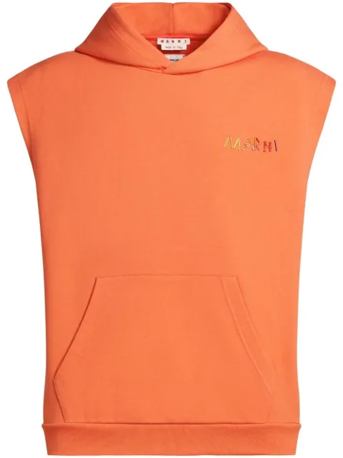 Marni painterly-logo sleeveless sweatshirt