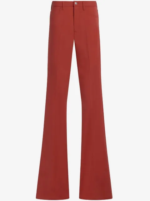 Marni pantalones acampanados con pinzas
