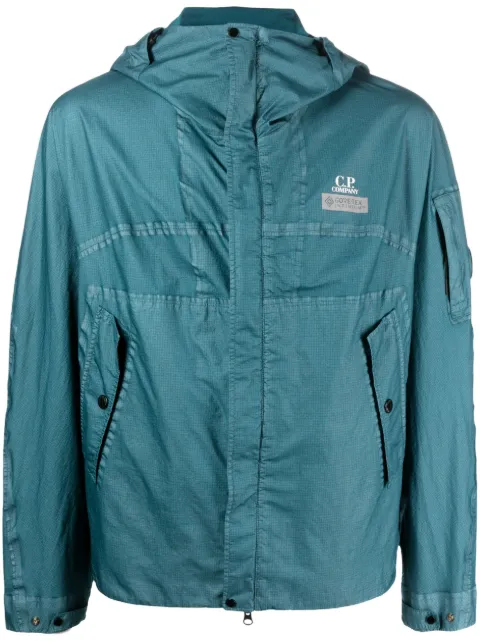 logo-print hooded jacket