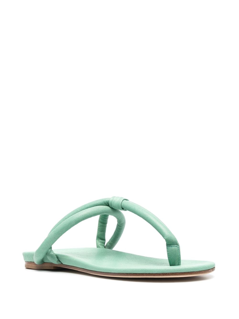 Del Carlo Leren sandalen - Groen