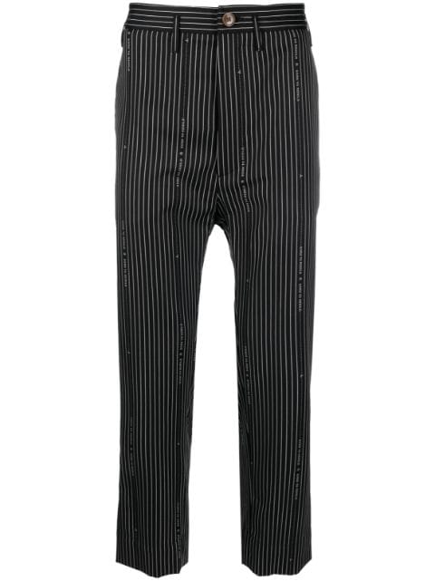 Vivienne Westwood Cruise stripe-print cropped trousers
