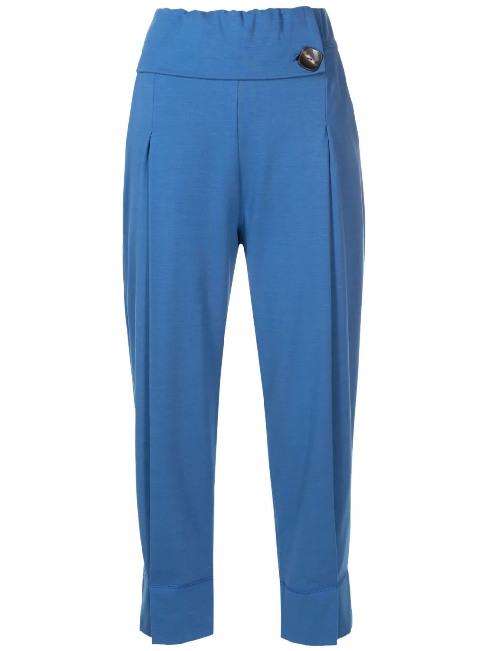 Alcaçuz High-waisted Cropped Trousers In Blue