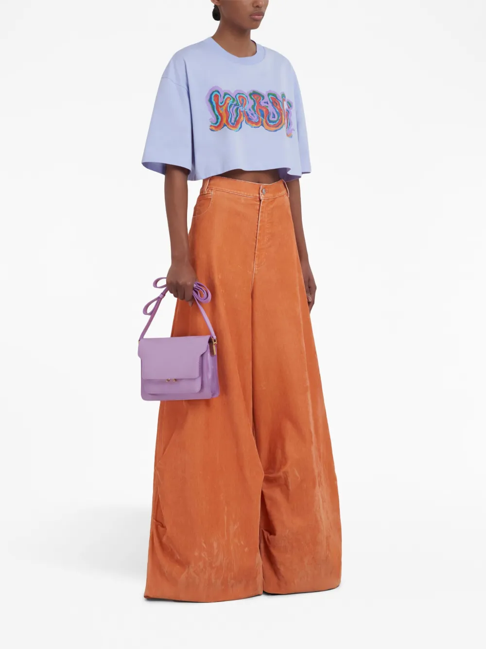 Marni T-shirt met logoprint - Blauw