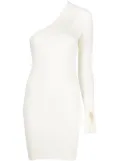 AERON off-shoulder rib-knit minidress - White