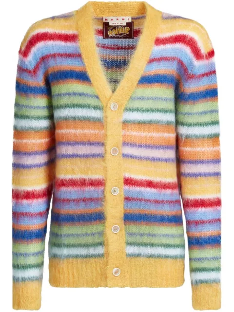 Marni striped buttoned-up cardigan
