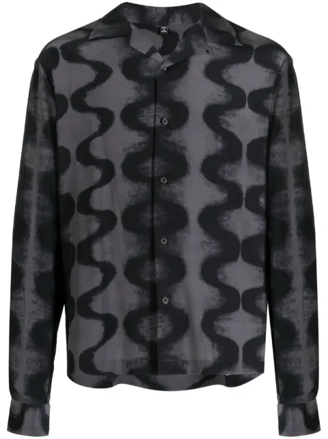 MCQ Seidenhemd mit abstraktem Print