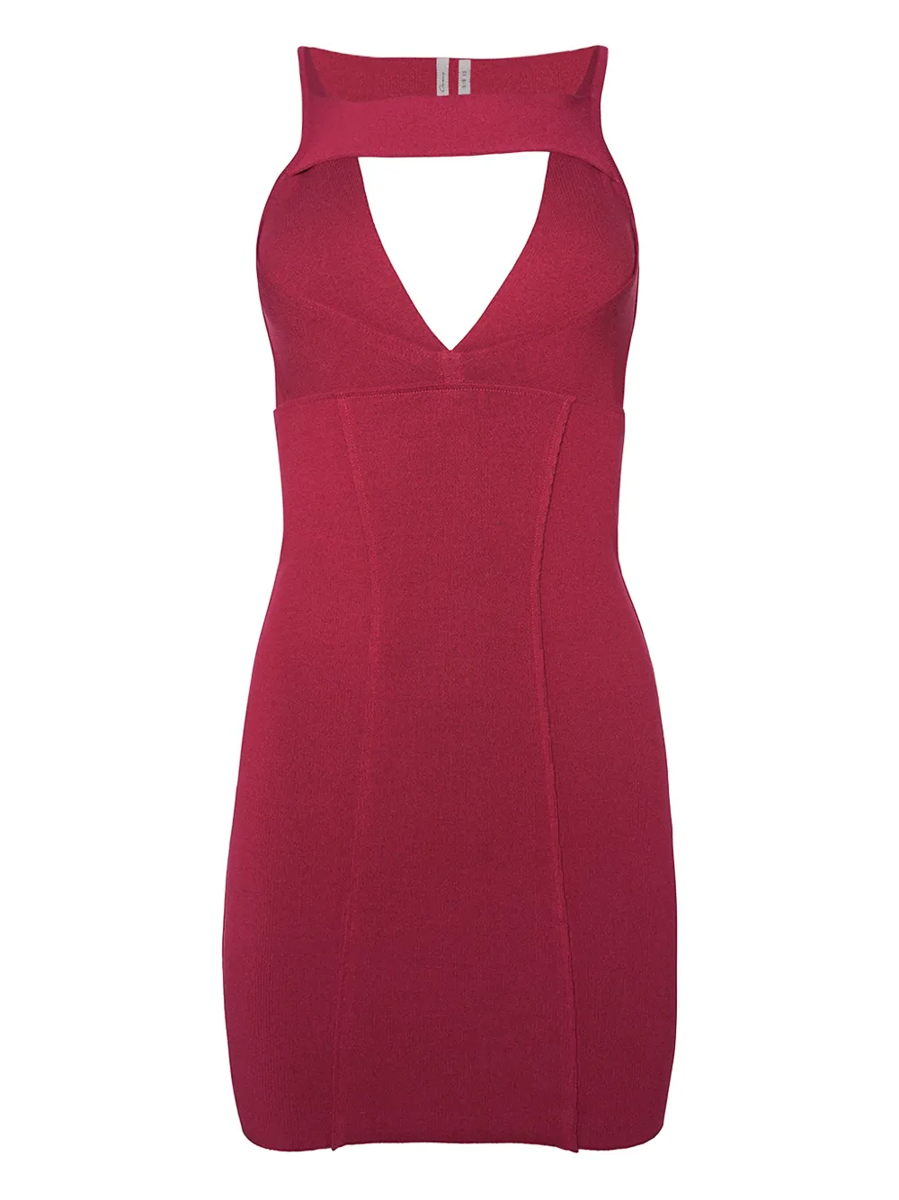 Rick Owens robe courte à col v - Rouge Rick Owens robe courte à col v - Rouge