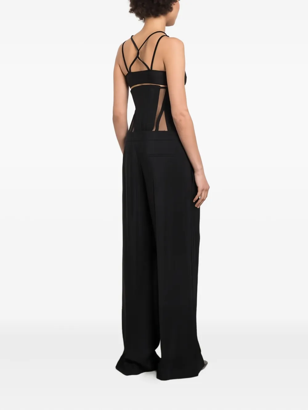 Mugler Broek met korset-taille Zwart