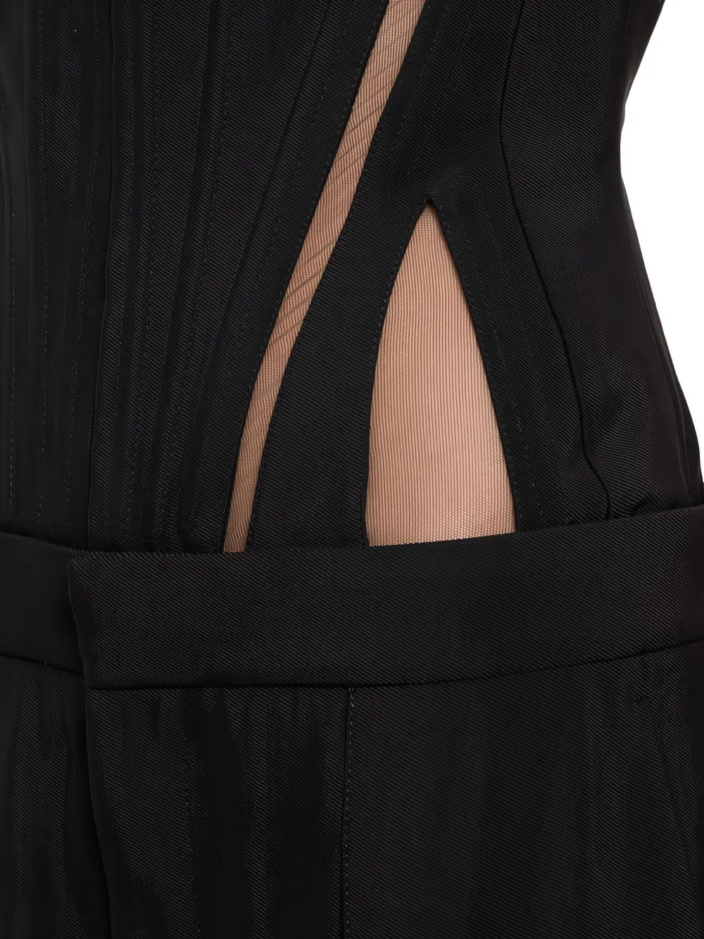 Mugler Broek met korset-taille Zwart