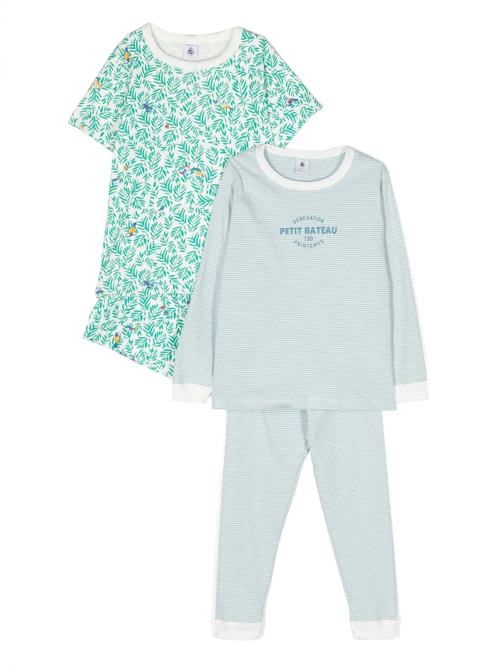 Petit Bateau Printed Cotton Pajama Sets Farfetch