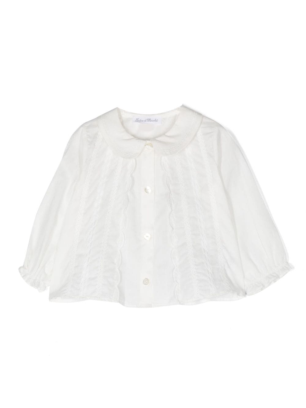 Tartine Et Chocolat peter pan-collar cotton shirt - White