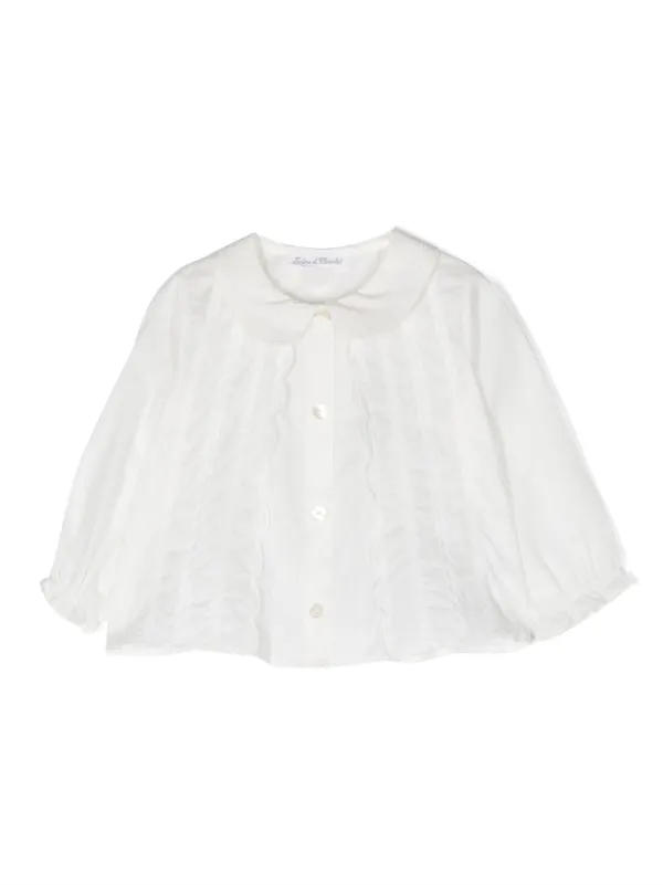 Tartine Et Chocolat Camicia Con Colletto Alla Peter Pan Bianco