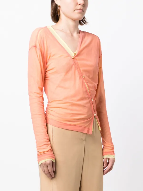 Rejina Pyo Asymmetric button-fastening Blouse | Orange | FARFETCH AO