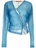 Rejina Pyo Soren asymmetric layered top - Blue
