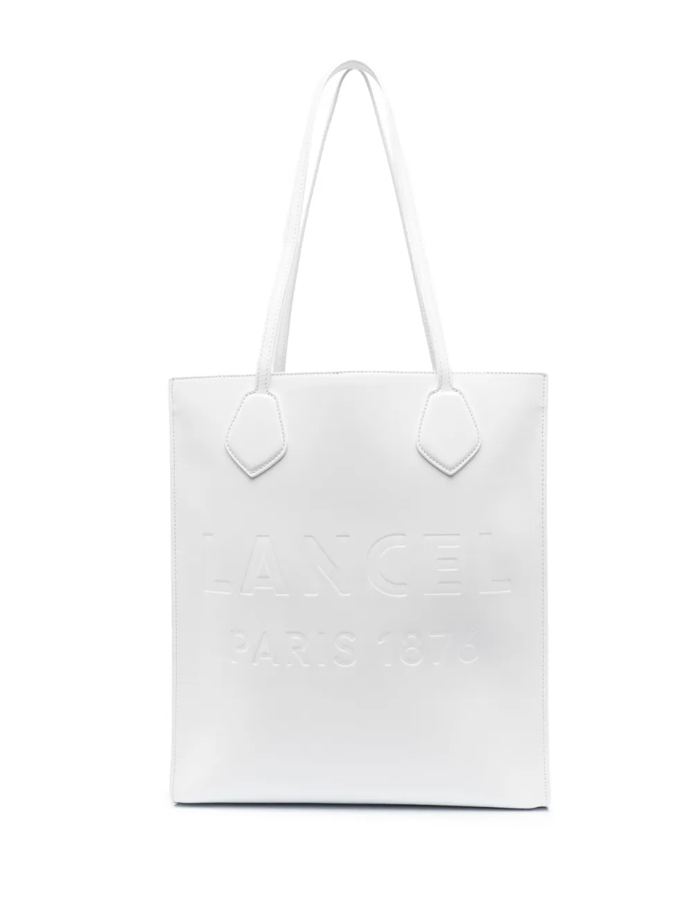 Lancel embossed-logo leather tote bag
