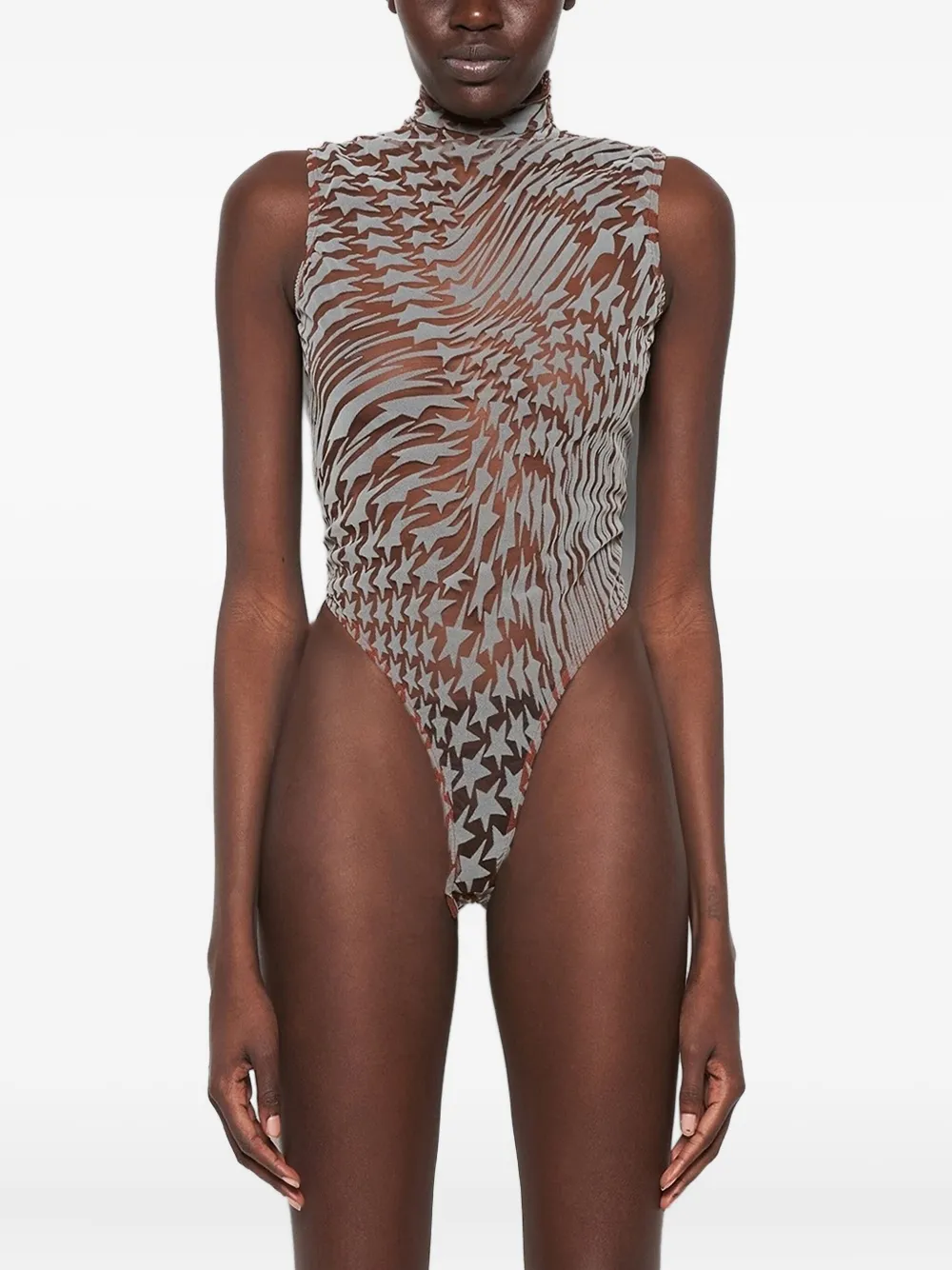 Mugler patterned high-neck bodysuit | Vests & Tank Tops | Image 2