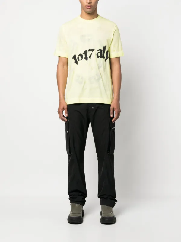 Tシャツ・カットソー 1017 ALYX 9SM Men T Shirts AAUTS0392FA01 WTH0007 YELLOW 1017 ALYX 9SM logo-print Detail T-shirt | Yellow | FARFETCH