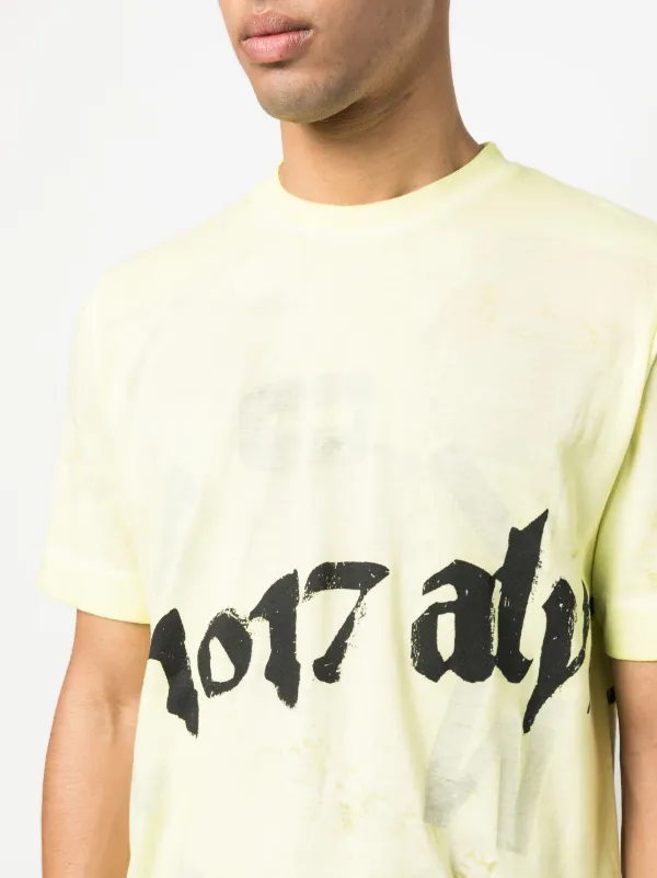 1017 ALYX 9SM logo-print Detail T-shirt | Yellow | FARFETCH
