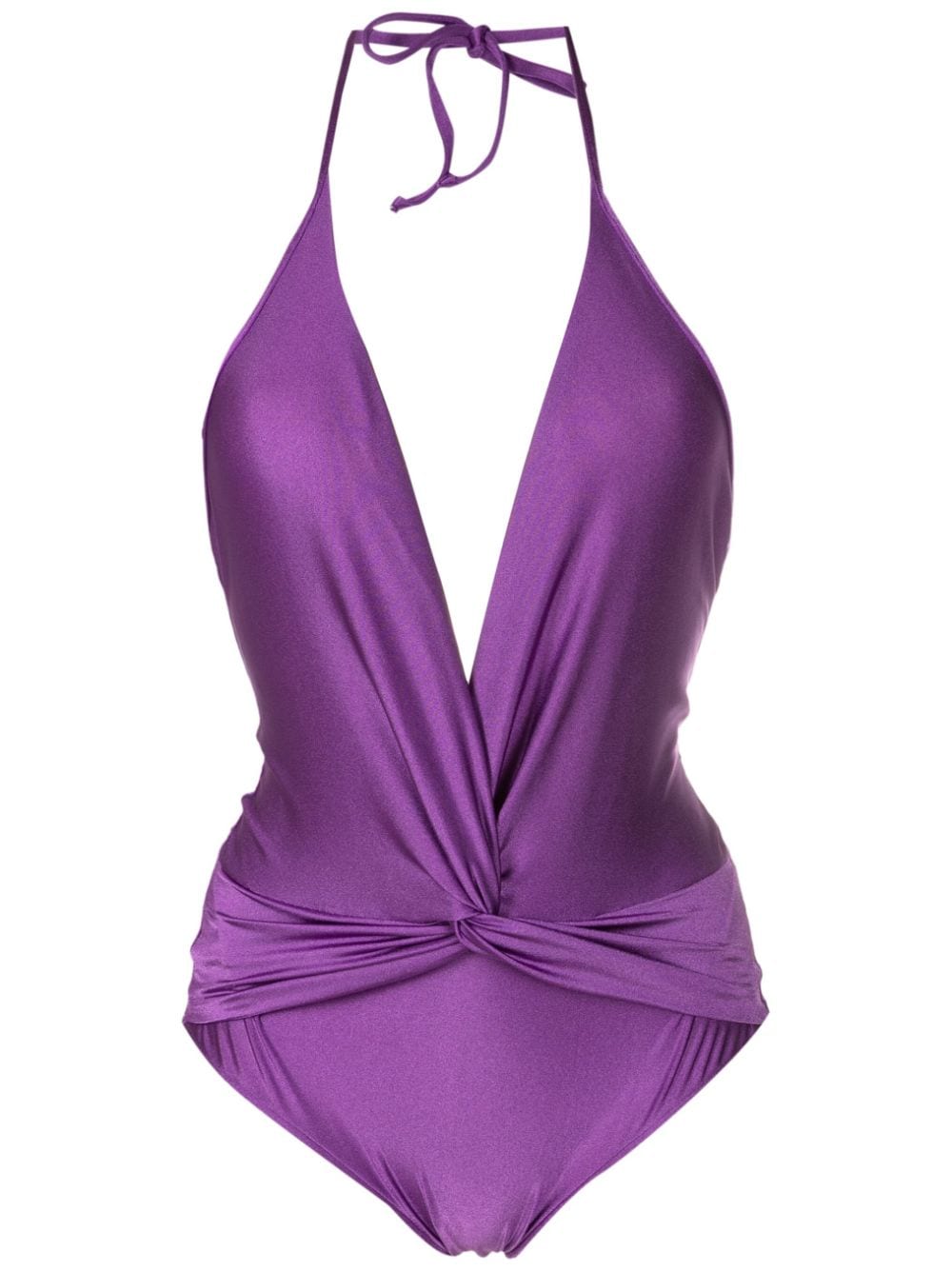 Adriana Degreas Halter-neck Swimsuit In Purple