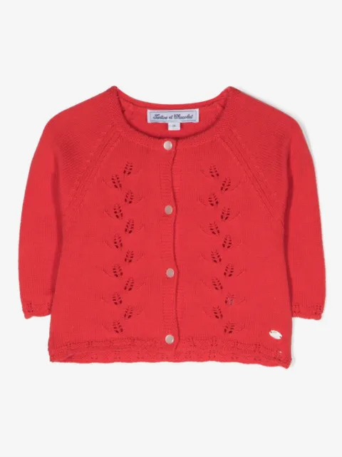 Tartine Et Chocolat logo-plaque knitted jacket