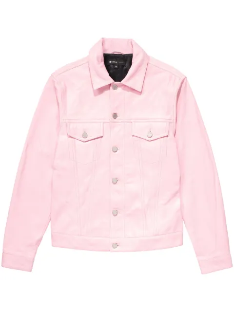 Purple Brand leather trucker jacket