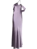 Michelle Mason bias-cut one-shoulder gown - Purple