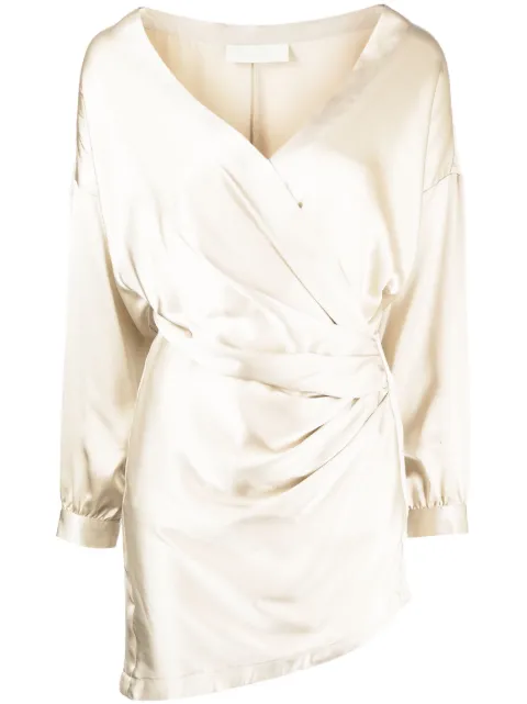 Michelle Mason draped-detail mini dress. M9339 - 0